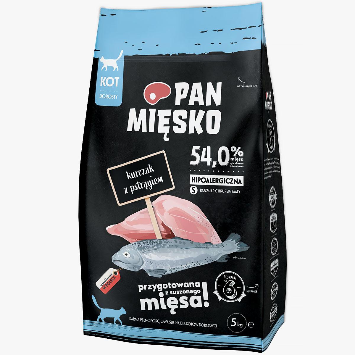 Sucha karma dla kota Pan Mięsko kurczak z pstrągiem 5 kg