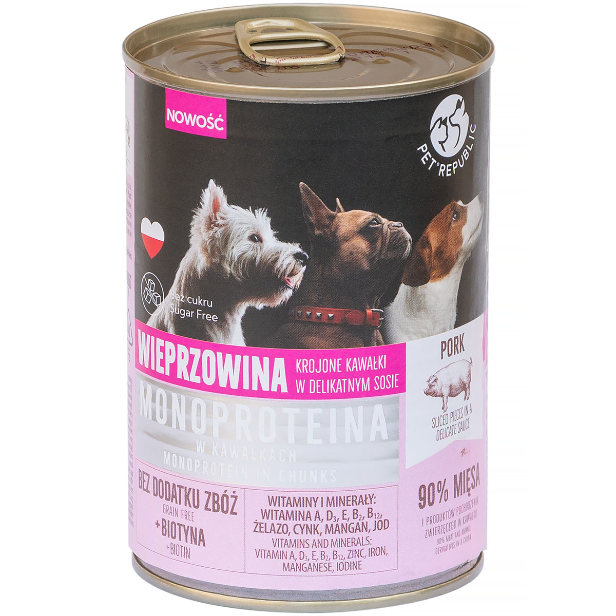 PetRepublik Monoproteina wieprzowina 400 g