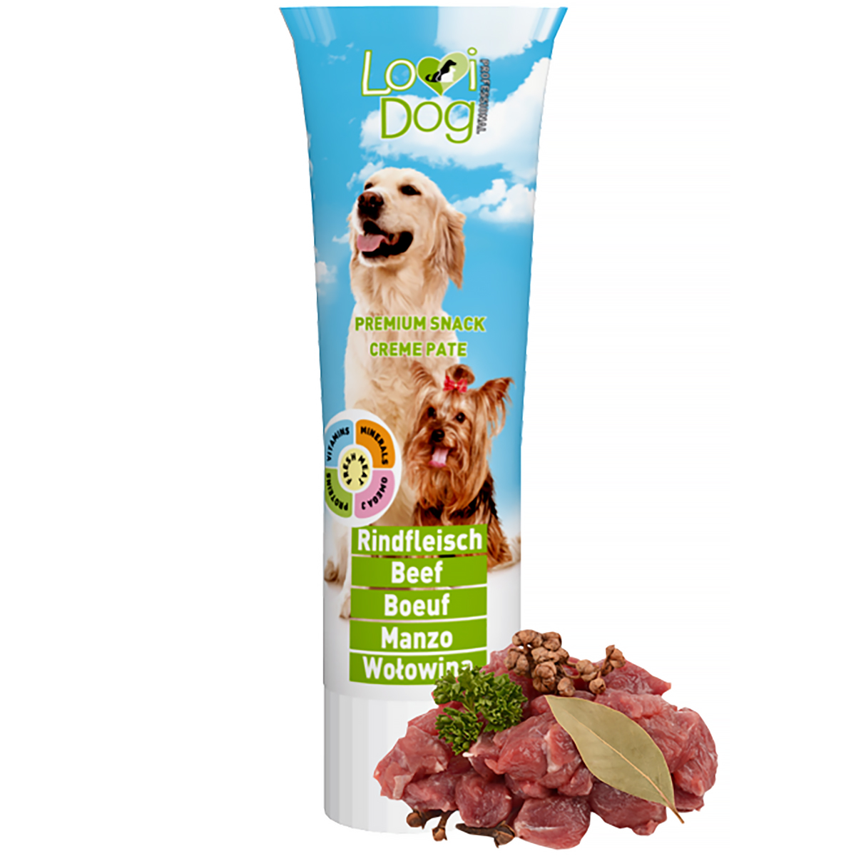 Pasztet dla psa z wołowiną w tubce LoviDog 90 g