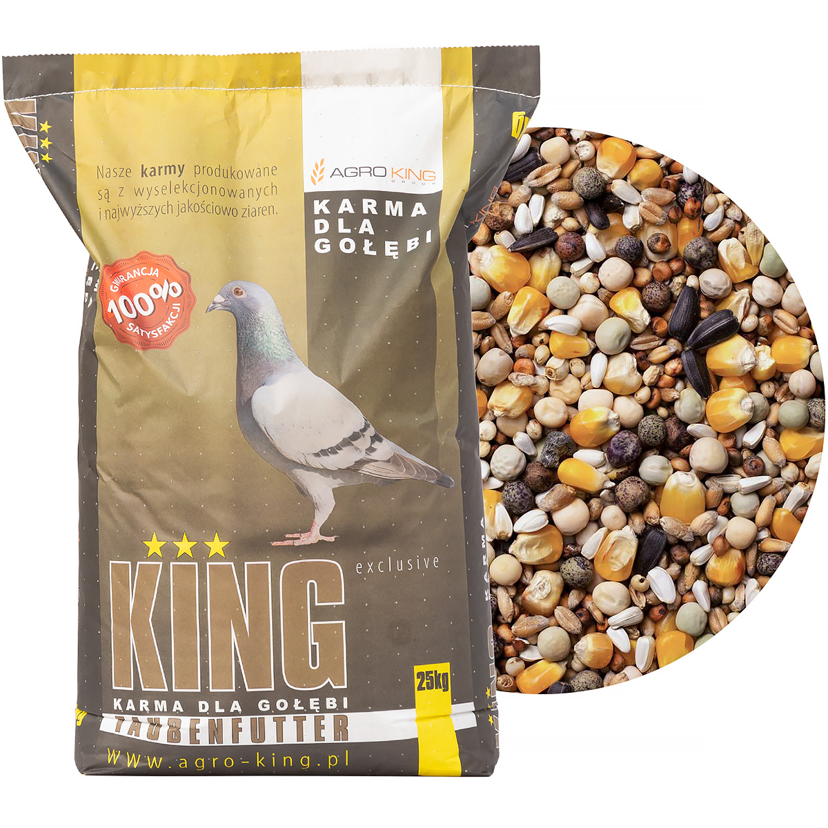 Karma dla gołębi Agro King Mł-S 25 kg