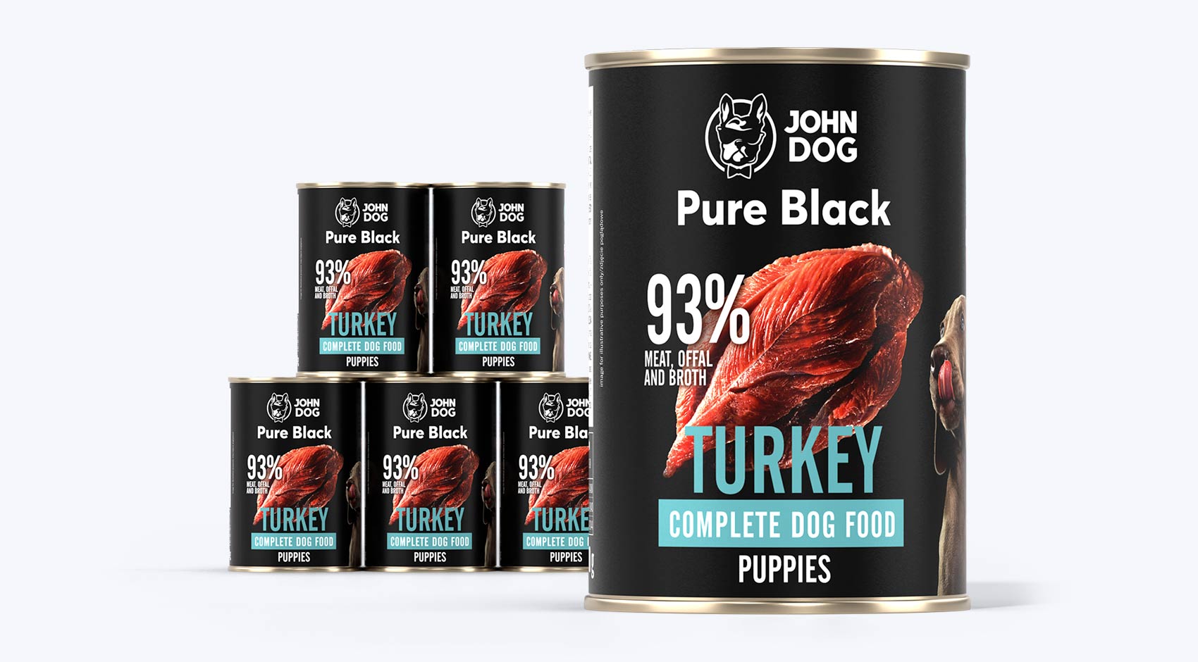 John dog pure black z indykiem