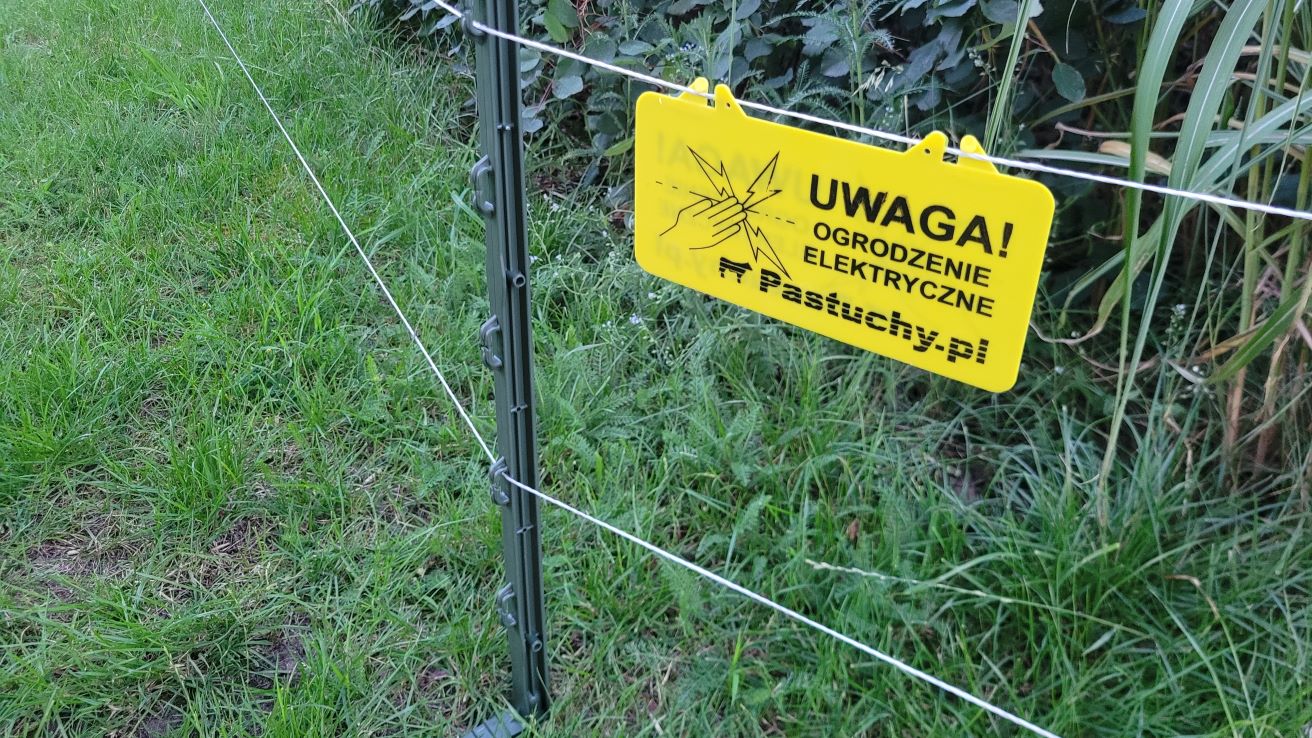 tabliczka ostrzegawcza pastuch elektryczny