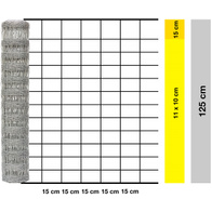 Siatka leśna ocynkowana 125/13/15 MEDIUM do wygrodzeń dla zwierząt 50 mb