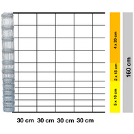 Siatka leśna ocynkowana 160/12/30 LIGHT do ochrony upraw i grodzenia 50 mb