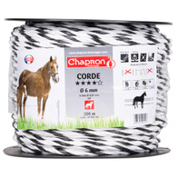 Lina do pastuchów elektrycznych CORDE 200m fi6mm white/black