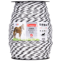 Lina do pastuchów CORDE bydło/konie 500m fi6mm white/black