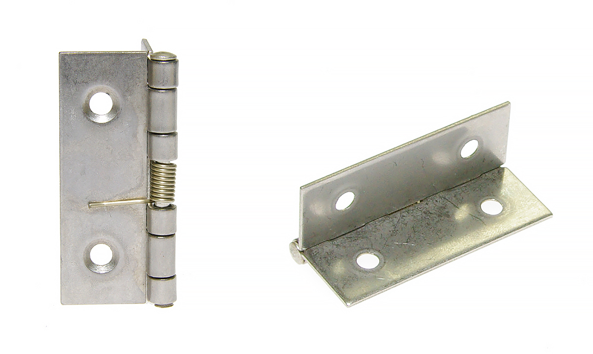 Zawias ze stali nierdzewnej ze sprężyną, 50 x 39 x 1 mm