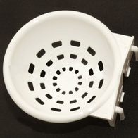 Gniazdo lęgowe białe dla papug i kanarków z zaczepami do klatki