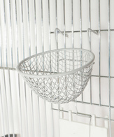 Gniazdo lęgowe fi 90 mm dla kanarków i papug z druciane z uchwytem