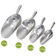 Szufelka do zadawania paszy 1,2kg aluminiowa