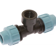 Trójnik łączenie T węża PE 20 mm do systemu pojenia dzwonowego - GW 3/4 cala
