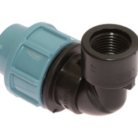 Łącznik kątowy kolanko węża PE fi 20 mm do systemów pojenia wyjście GW 1/2 cala