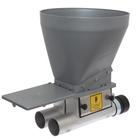 Kosz zsypowy pod silos kompletny ze stali nierdzewnej + 2 wyjścia fi 75 mm