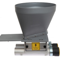 Kosz zsypowy pod silos kompletny ze stali nierdzewnej + 2 wyjścia fi 75 mm