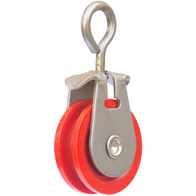 Bloczek 40 mm korpus ze stali nierdzewnej z zamkniętym haczykiem