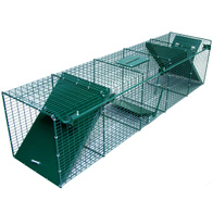 Żywołapka na kuny, koty, łasice, lisy, wydry dwuwejściowa, długa 120 cm