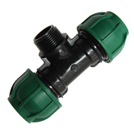 Trójnik złączka PE 2 x fi 32 mm + GZ 1 cal