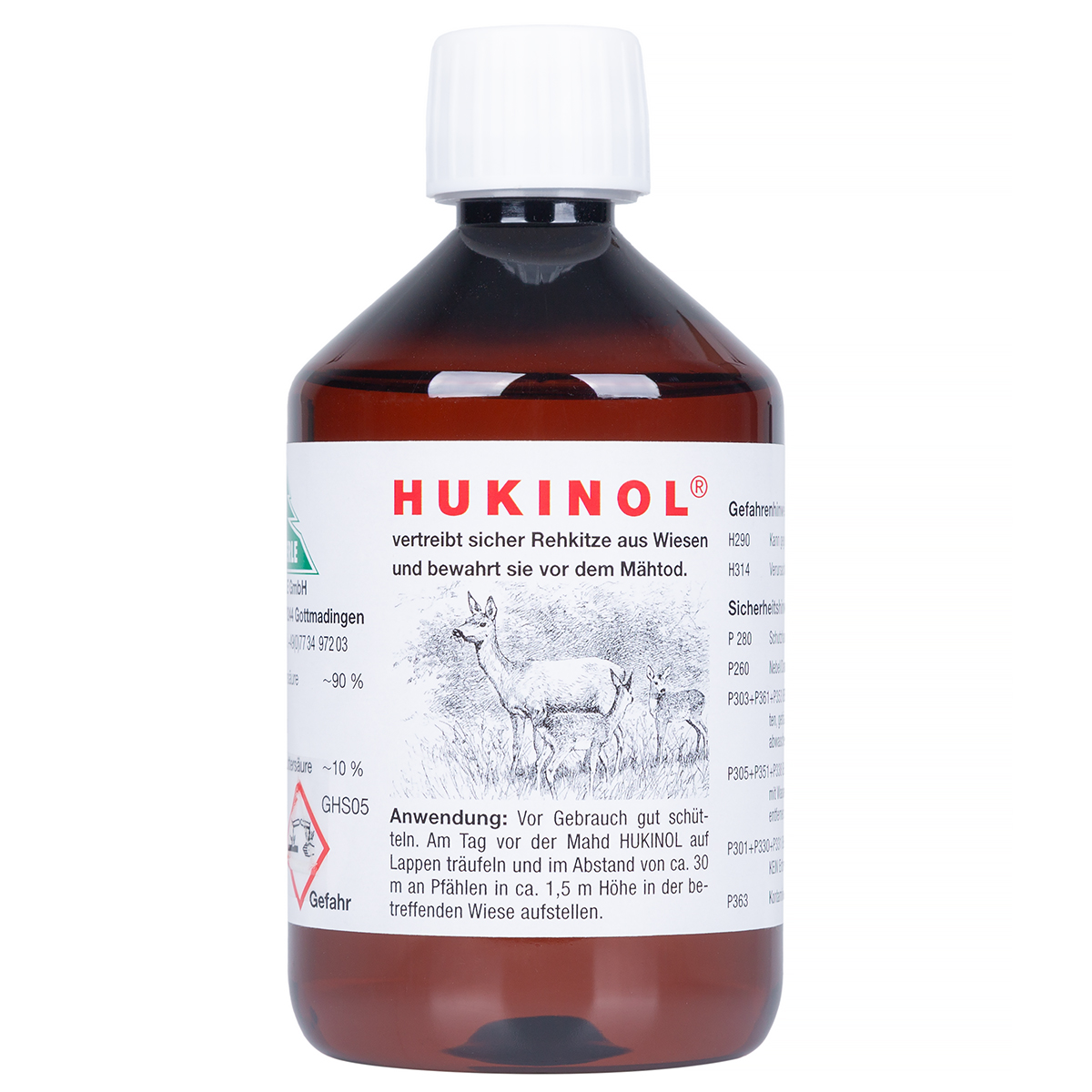 Zapachowy odstraszacz dzikiej zwierzyny Hukinol 500 ml 