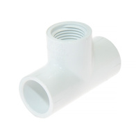 Trójnik rury PVC 1/2 cala klejony z GW 1/2 cala KW/KW/GW
