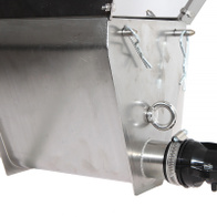 Kosz zasypowy kompletny ze stali nierdzewnej do linii wzdłużnej sytemu karmienia FERMO-INOX