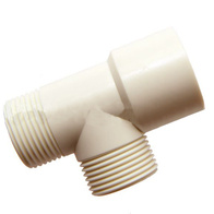 Łącznik rury PCV 22 x 22 mm + 2 wyjścia GZ 3/4 cala