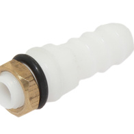 Króciec - łącznik wejściowy węża fi 10 mm z zasobnikiem wodnym