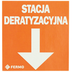 Naklejka na ścianę karmnik deratyzacyjny