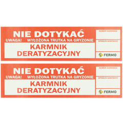 Naklejki duże na karmniki stacje deratyzacyjne - 2 szt.