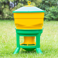 Automat paszowy dla drobiu na stojaku z zasobnikiem 20 kg