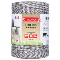 Plecionka biało-brązowa do pastuchów STAR HPC 400 m