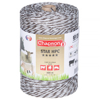 Plecionka biało-brązowa do pastuchów STAR HPC 400 m