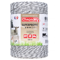 Plecionka biało-czarna do pastucha miedziane przewodniki SUPERPROTEC 500 m