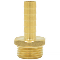 Króciec mosiężny węża fi 10 mm z GZ 1/2 cala