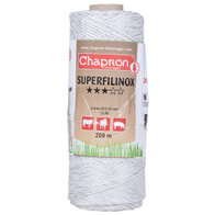 Plecionka biała SUPERFILINOX do pastuchów elektrycznych - długość 200 m