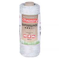 Plecionka biała SUPERFILINOX do pastuchów elektrycznych - długość 200 m