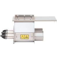 Jarzmo nierdzewne 125 mm podwójne pod silos FERMO-INOX z zasuwą i wałkami