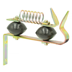 Metalowy odgromnik z dwoma izolatorami do ogrodzeń elektrycznych