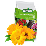 Ziemia uniwersalna podłoże z nawozem i torfem do kwiatów 10 l