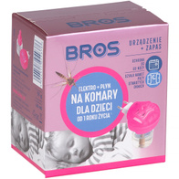 BROS środek dla dzieci na komary elektro + płyn 60 nocy
