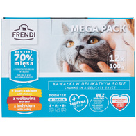 Mokra karma dla kota FRENDI kurczak wołowina indyk w saszetkach 12 x 100 g