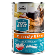 Mokra karma dla psa Frendi w sosie z indykiem puszka 1250 g