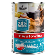 Mokra karma dla psa Frendi w sosie z wołowiną zestaw 8 x 1250 g