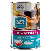 Mokra karma dla psa Frendi w sosie z wątróbką zestaw 8 x 1250 g