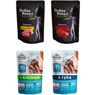 Dolina Noteci 20x85 g + Frendi 20x100g MIX smaków dla kotów