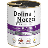 Mokra karma dla psa Dolina Noteci Premium z królikiem zestaw w puszkach 12 x 800 g