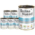Mokra karma dla psa Dolina Noteci z jagnięciną zestaw w puszkach 6 x 400 g