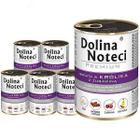 Mokra karma dla psa Dolina Noteci z królikiem zestaw w puszkach 6 x 400 g