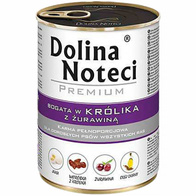 Mokra karma dla psa Dolina Noteci z królikiem zestaw w puszkach 6 x 400 g
