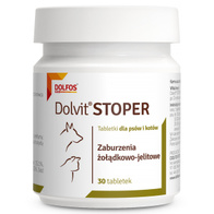 Dolvit Stoper preparat na biegunkę dla psów i kotów Dolfos 30 tabl.