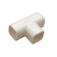 Trójnik, łącznik T rury kwadratowej 22 x 22 mm na klej
